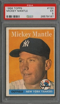 1958 Topps #150 Mickey Mantle – PSA EX 5